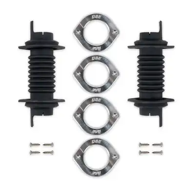 Detroit Speed and Engineering Detroit Speed 010421DS Door Jamb Wiring Boot Kit - Billet Trim