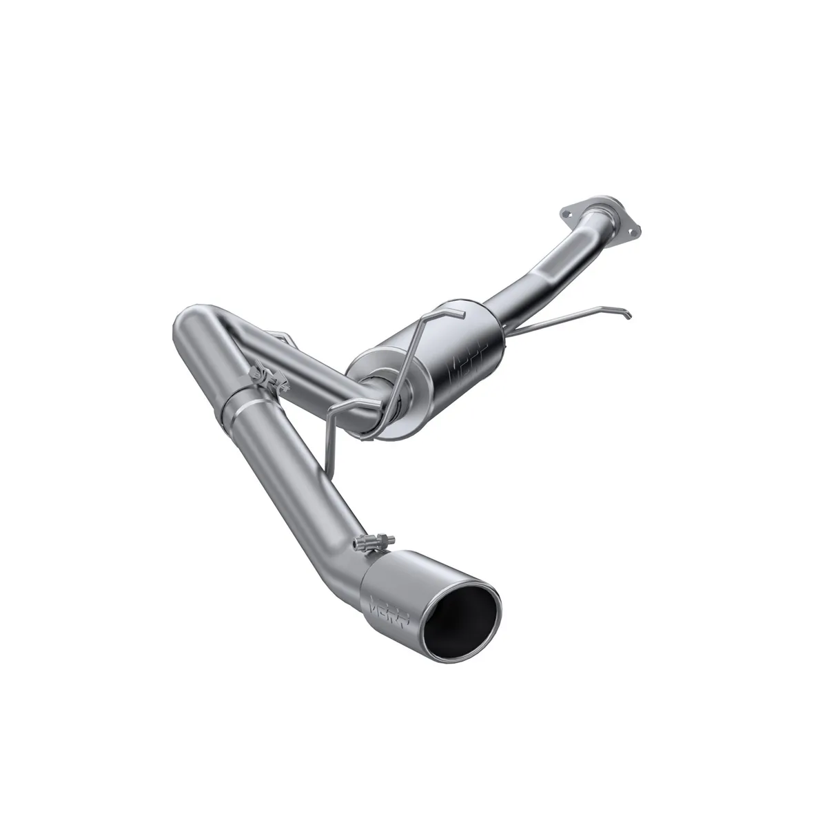 Armor Lite Cat Back Exhaust System; 3 in.; Incl. Ext. Pipe/Muffler/Over Axle Pipe/Tailpipe/Hardware/4 in. OD Tip; Single Side Exit; Aluminized; product image