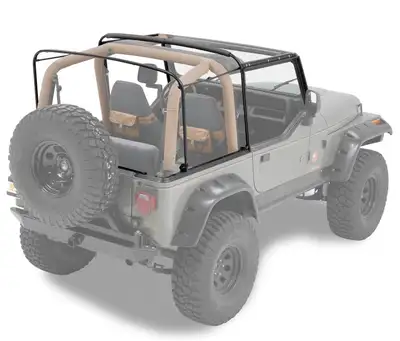 Bestop Black Hardware Kits, Soft Tops Replacement Bows & Frames Kit, OE style Jeep 88-95 Wrangler;