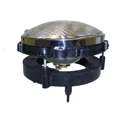 Crown Automotive Jeep Replacement Head Light Assembly; Left; Incl. Sealed Beam Headlight/Leveling Device/Retaining Ring;