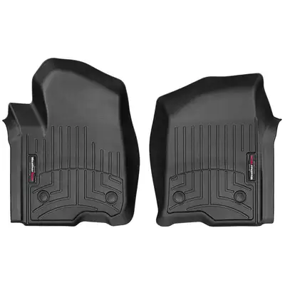 Weathertech Black Front FloorLiner Silverado 1500 2019 + Crew Cab