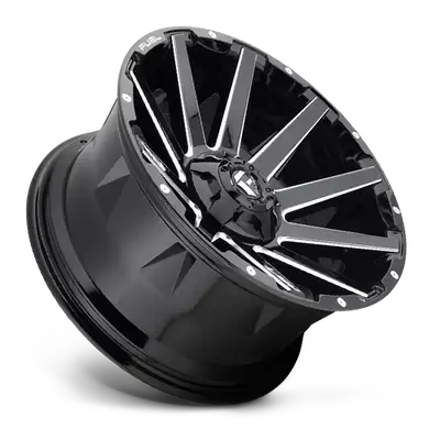 Fuel Off-Road Aluminum Wheels 20X9 Contra D615 5 On 114.3/5 On 127 Gloss Black/Milled 78.1 Bore 1 Offset Multi Spoke Fuel Off Road Wheels