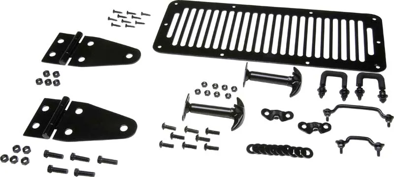 Jeep CJ/YJ Hood Kit 78-95 CJ and Wrangler YJ Powdercoat Black Kentrol product image