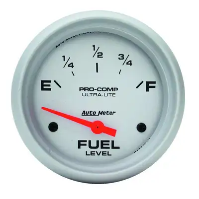 AutoMeter Gauge, Fuel Level, 2 5/8", 0OE to 90OF, Elec, Ultra-Lite