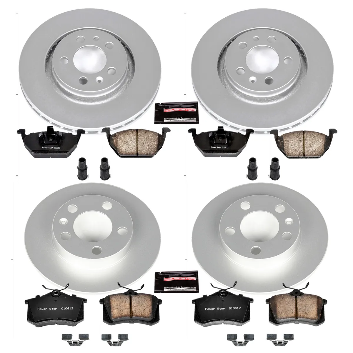 Z23 Sport Geomet Coated Rotor Kit For European Vehicles: Genuine Geomet Fully Coated Rotors; Carbon-Fiber Ceramic Pads W/Hardware product image