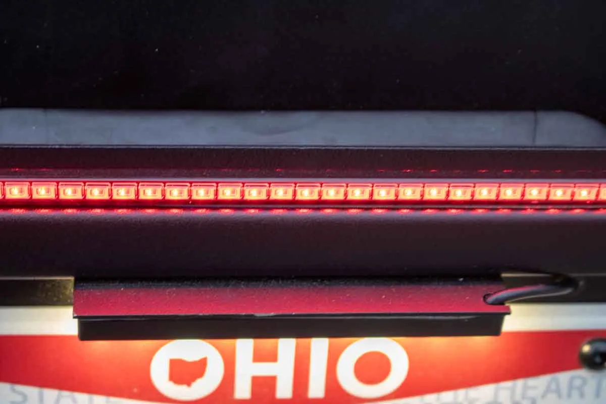 9706 Wrangler Back Side License Plate Mount With LED 2 Stage Gloss Powder Coat product image