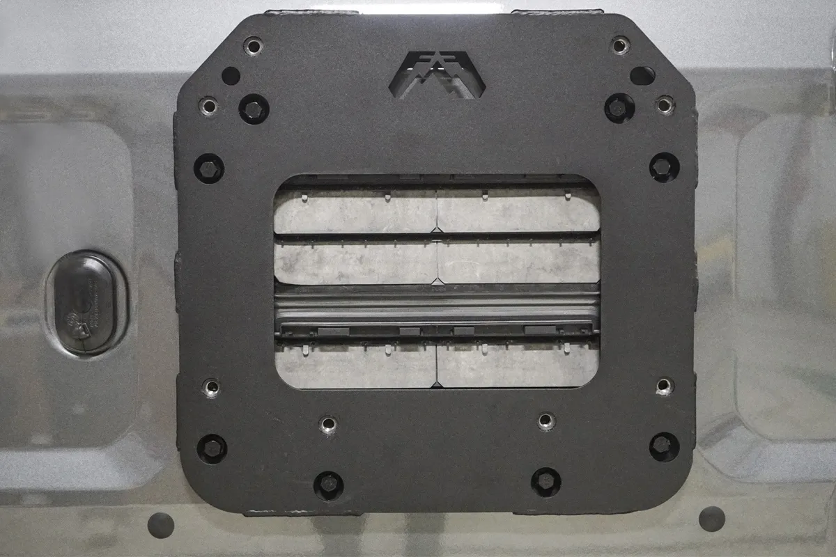Tire Carrier Relocation Bracket; 2 Stage Black Powder Coated; product image