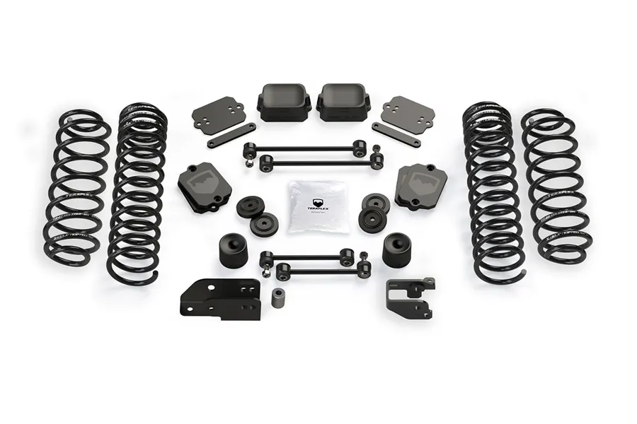 TeraFlex 18c Jeep Wrangler JL 4dr: 3.5in Coil Spring Base Lift Kit – no Shocks