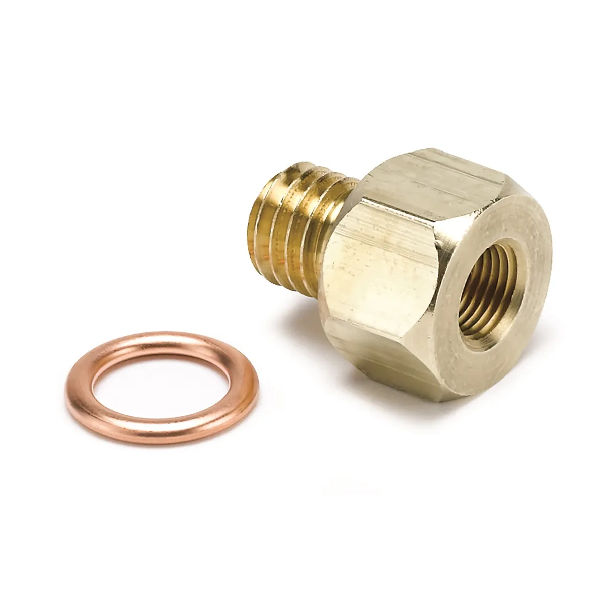 Autometer 2278 Fitting, Adapter, Metric, M12x1.75 Male to 1/8 Nptf Female, Brass product image