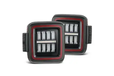 AlphaRex AlphaRex NOVA-Series Prismatic LED Tail Lights, Black-Red - JL
