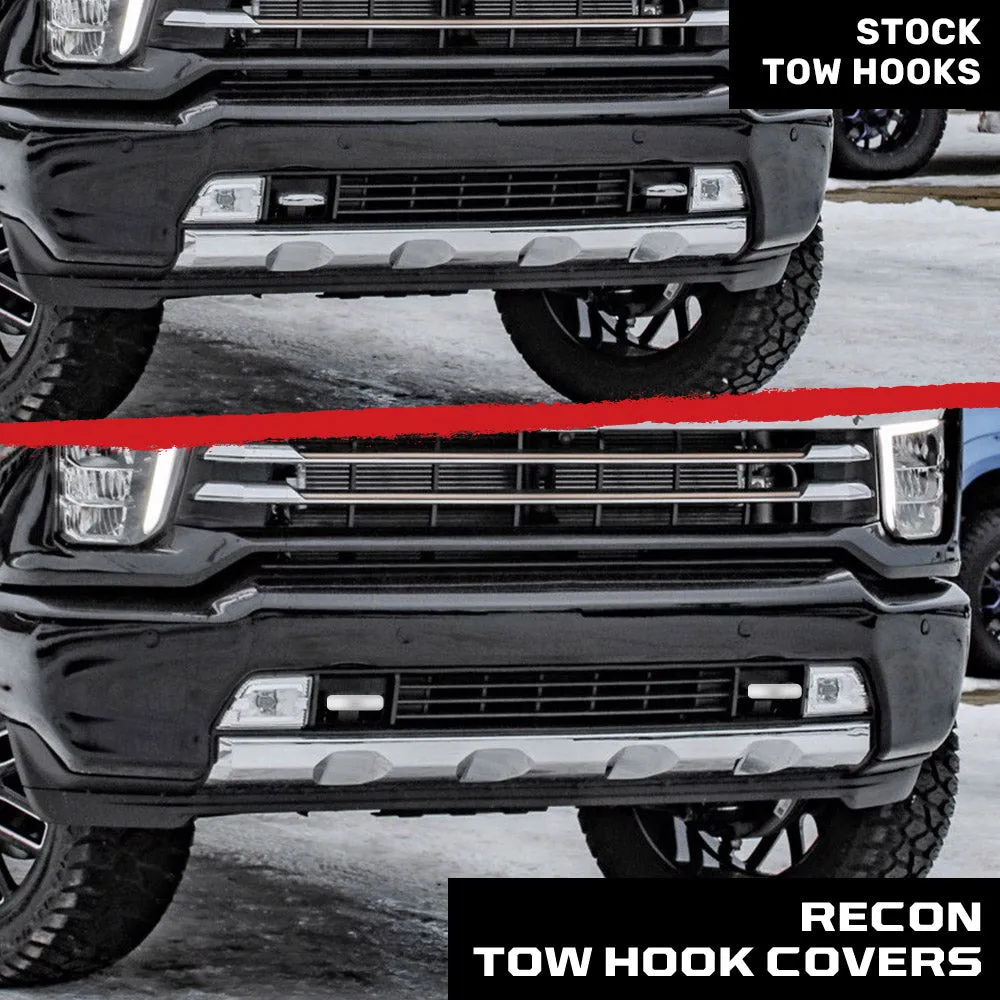 Chevy 20-25 Silverado 1500 Tow Hook Covers 2-Piece Set of Silicone Covers Standard & LED Options - Multiple Colors product image