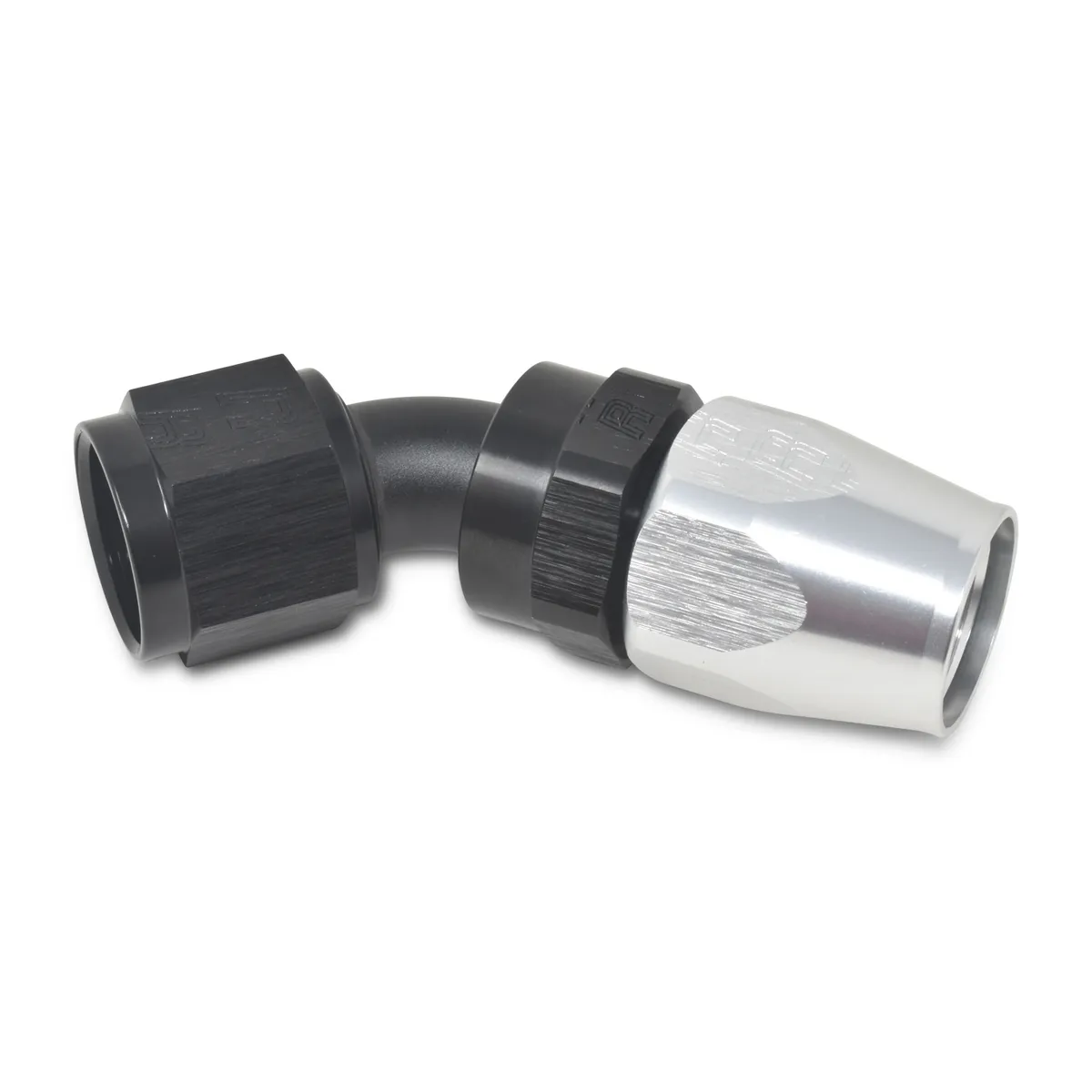 #6 45 Deg Hose Fitting Black/Silver product image