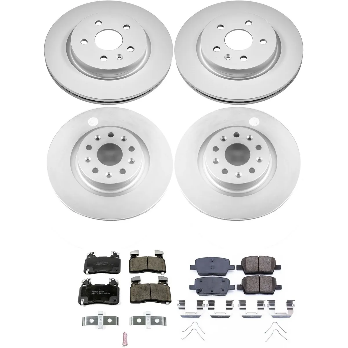 Z17 Geomet Coated Rotor Kit: Genuine Geomet Fully Coated Rotors; Ceramic Pads W/Hardware product image