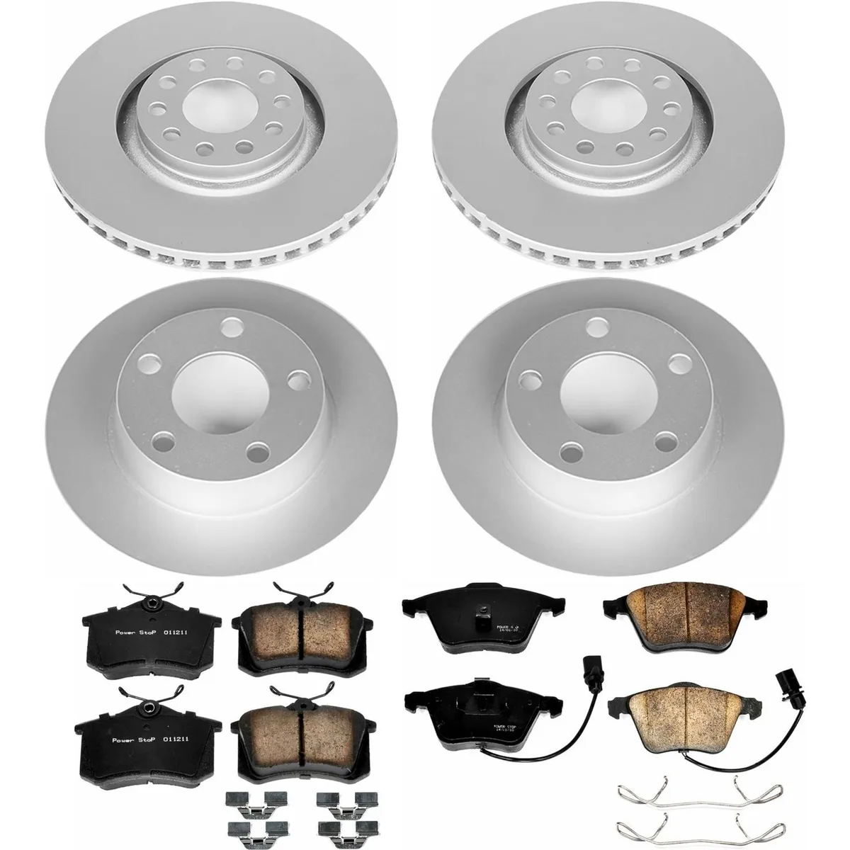 Z23 Sport Geomet Coated Rotor Kit For European Vehicles: Genuine Geomet Fully Coated Rotors; Carbon-Fiber Ceramic Pads W/Hardware product image