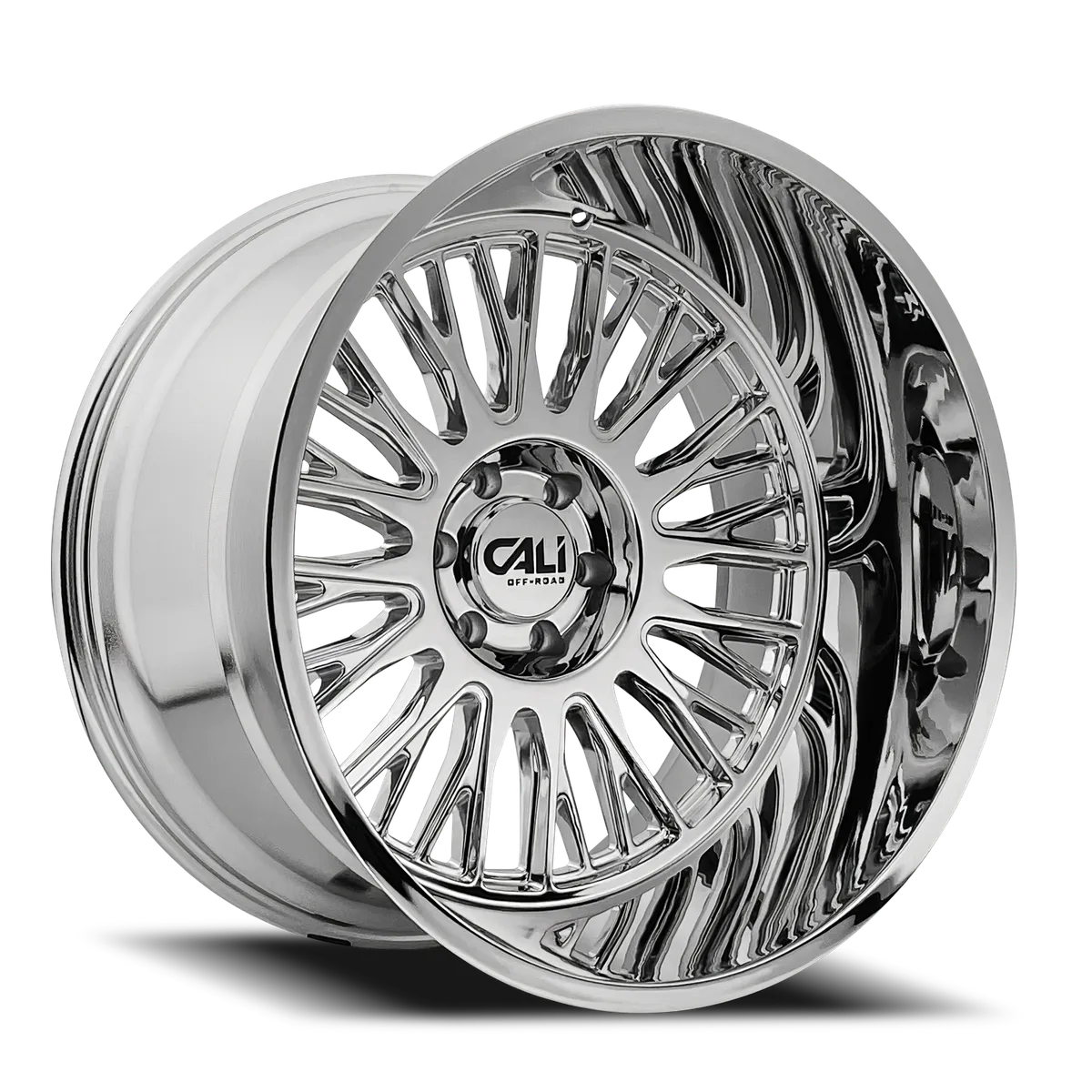 Cast Aluminum Wheels Vertex 9116 CH 22x12 Chrome 8 On 165.1 Bolt Pattern -44 Offset Cali Offroad Wheels product image