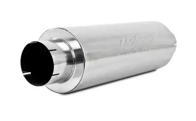 MBRP Exhaust Armor Lite Quiet Tone Diesel Muffler; 5 in. Inlet/Outlet Diameter; 8 in. Body; 31 in. Overall; Aluminized; 4 in. Outlet Diameter Tip;