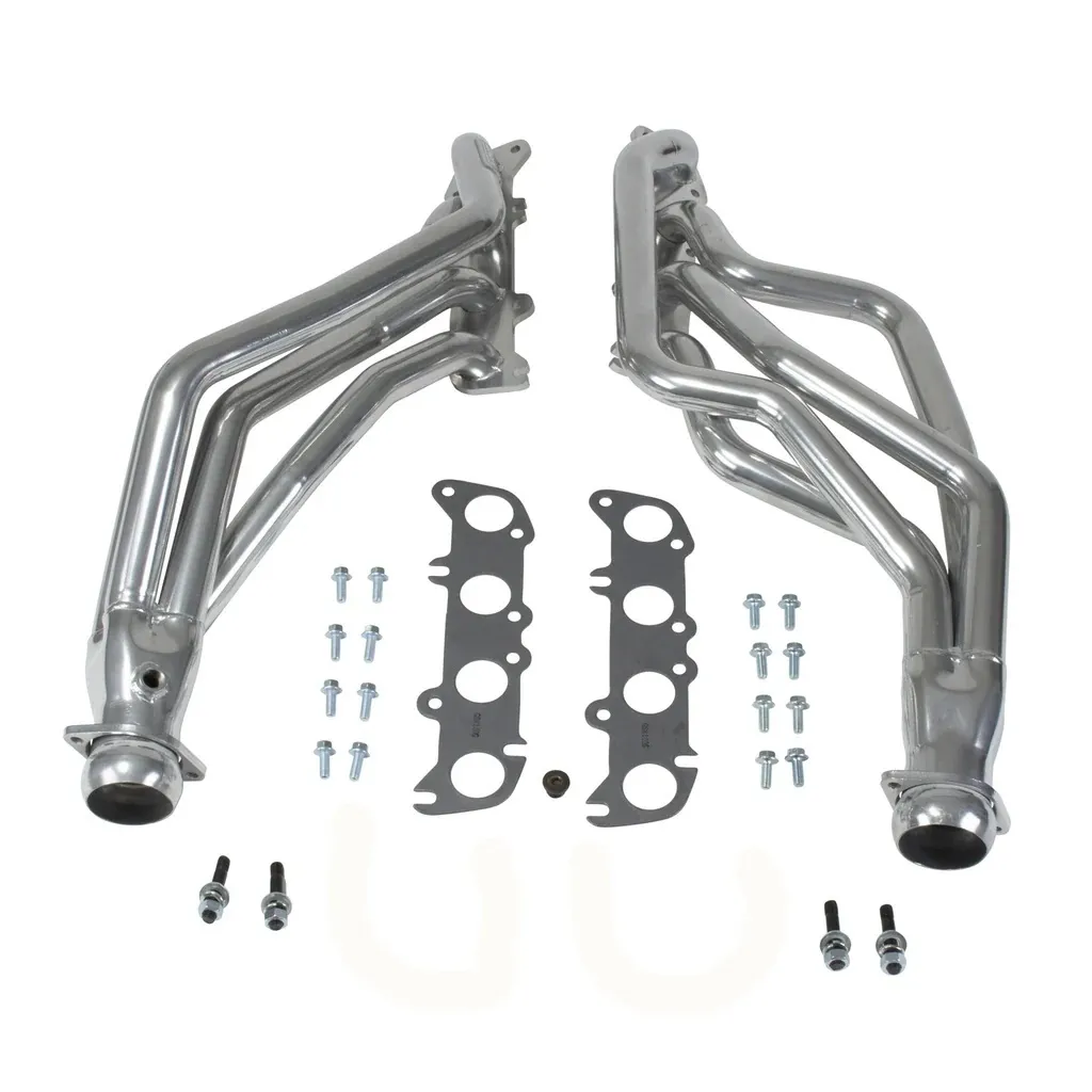 Ford Mustang Coyote Swap 1-3/4 Long Tube Exhaust Headers Polished Silver Ceramic 86-04 product image