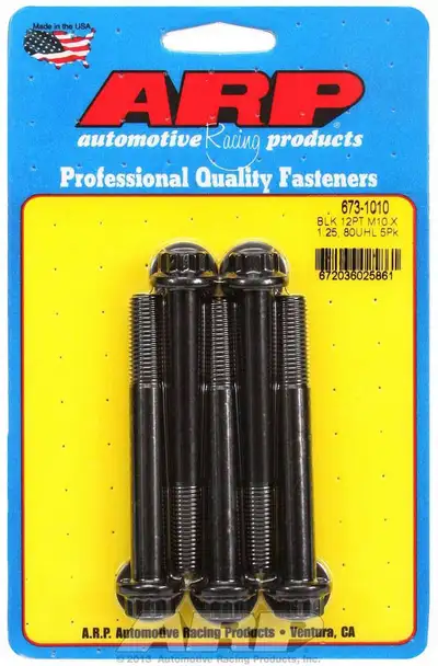 ARP Auto Racing M10 x 1.25 x 80 12pt Black Oxide Bolts