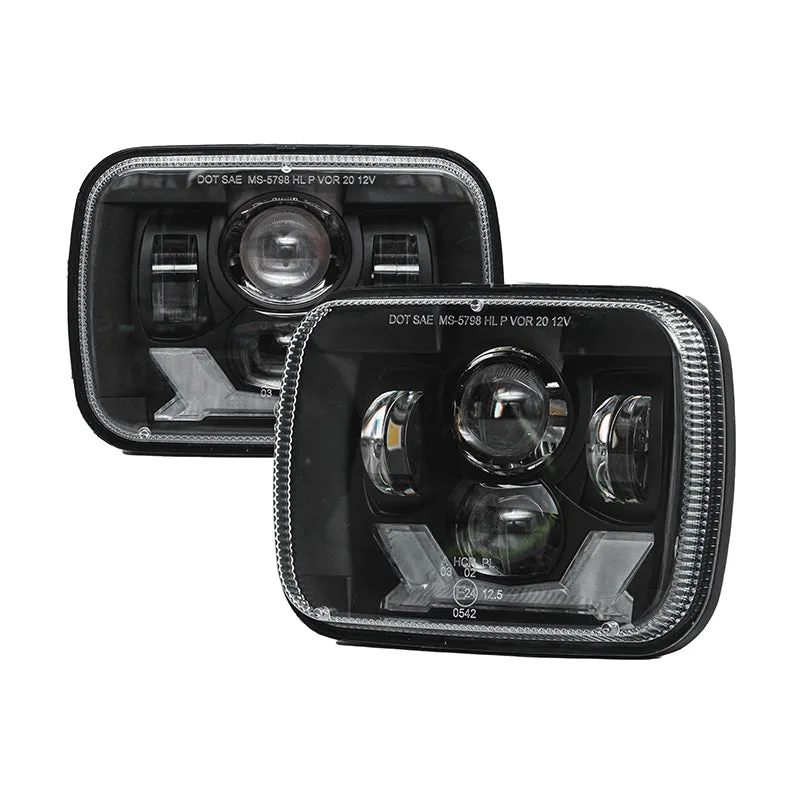 5x7 Inch LED Headlights with DRL/Turn Signals product image