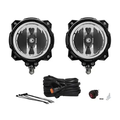 KC HiLiTES KC Hilites 6 in Pro6 Gravity LED - Infinity Ring - 2-Light System - 20W Spot Beam