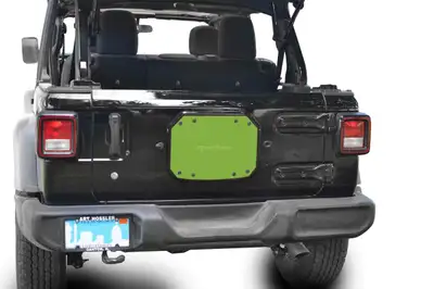 Steinjager Steinjäger Wheels and Tires Wrangler JL 2018 to Present Spare Tire Delete Plate Gecko Green