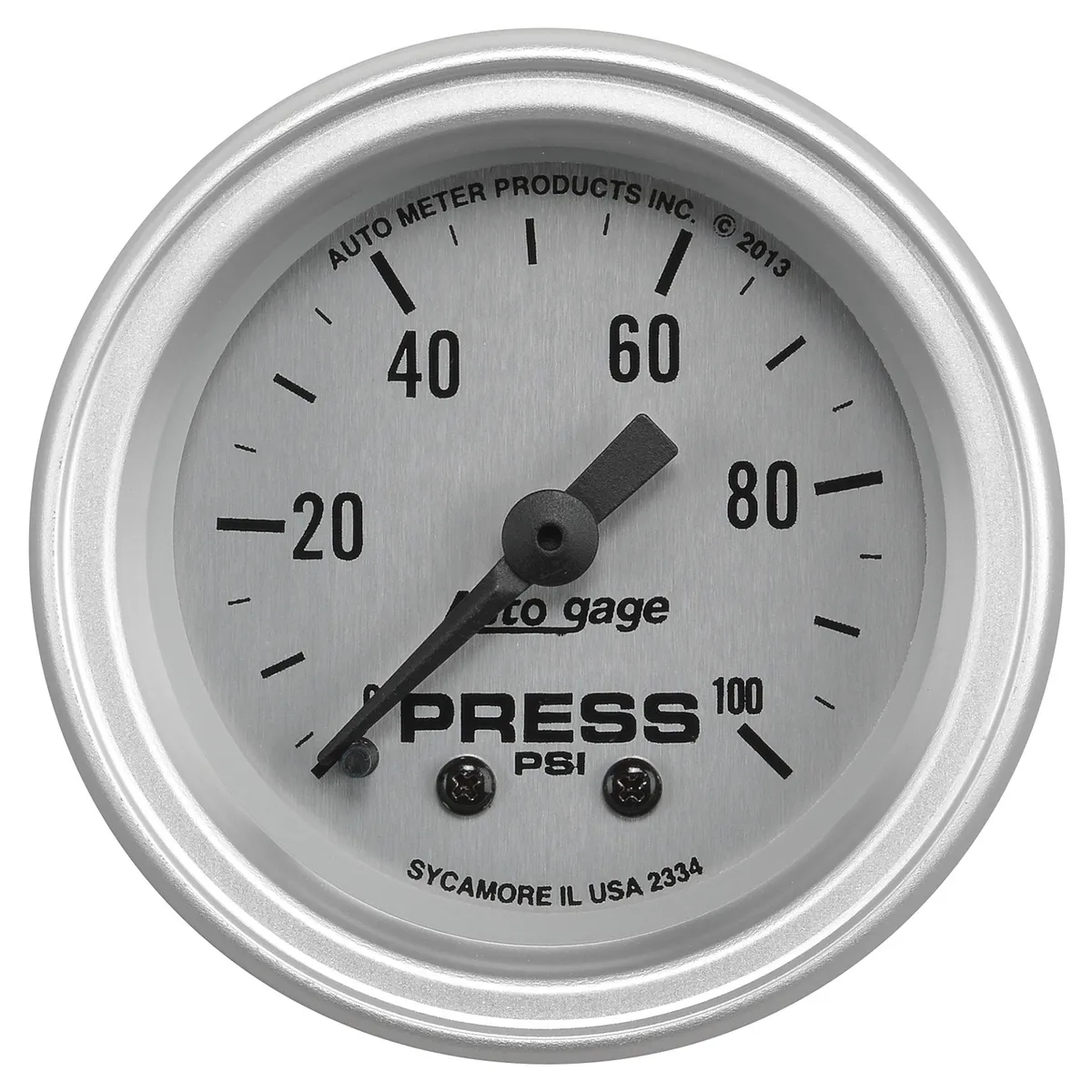 Gauge Console, Pressure, 2 1/16", 100psi, SLVR Dial, SLVR Bezel, AutoGage product image