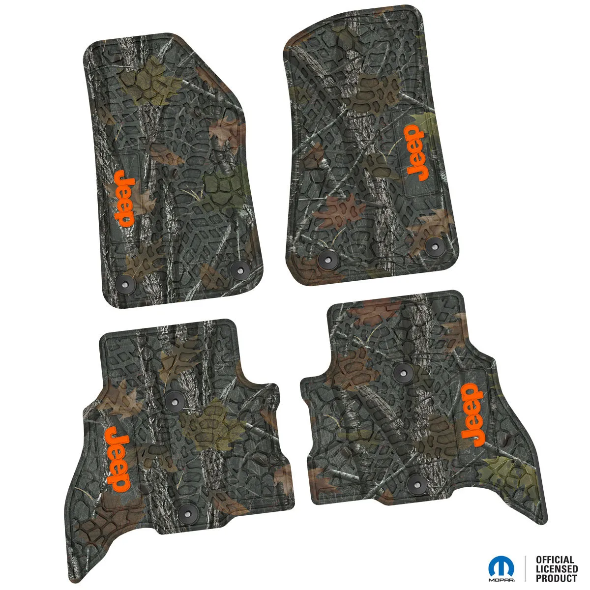 21-24 Jeep 4xe Front and RearTire Tread/Scorched Earth Scene w/ JEEP Insert - Black w/ Tan Insert product image