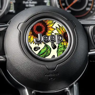 Under The Sun Inserts Sunflowers Steering Wheel Decal