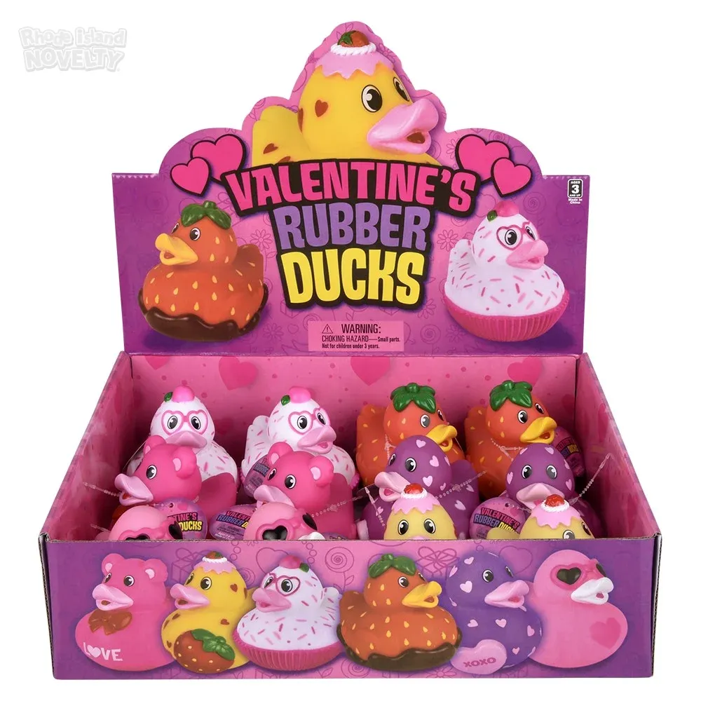 3.5\" Valentine's Rubber Duck Assortment 12ct product image
