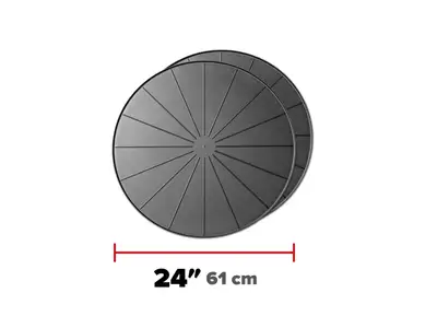 Weathertech Project Mats; Black; 24 in.; Round; Set of 2;