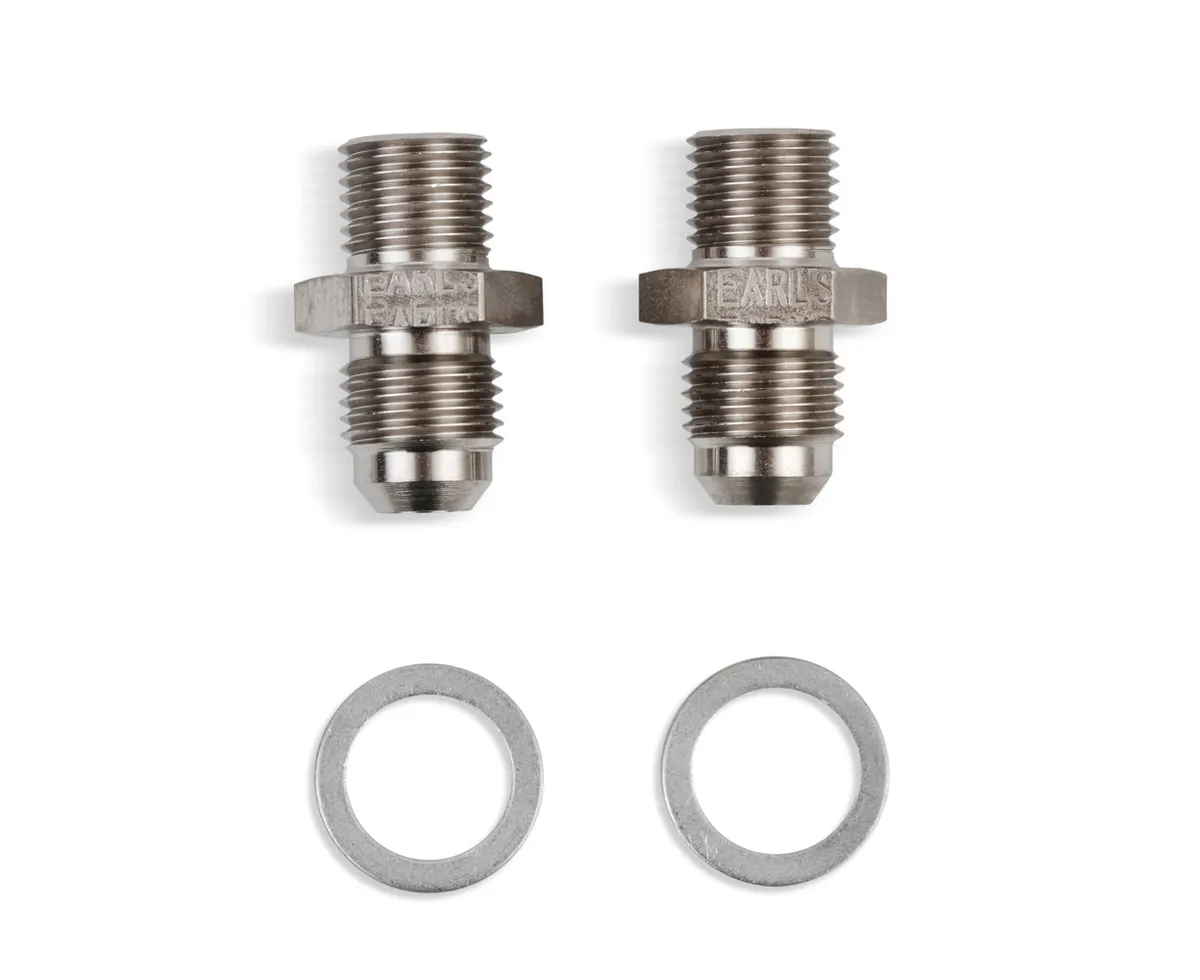 Earl's Performance 6an Male to 1/4-18 NPSM Adapter Fittings 2pk