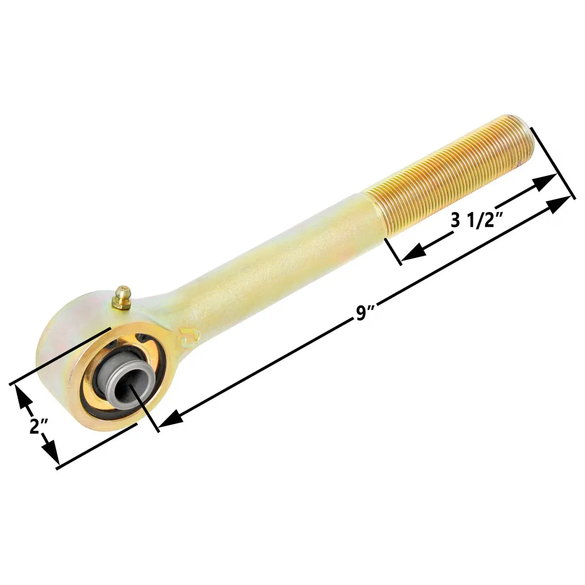 RockJock Johnny Joint Rod End 2 in. Narrow Forged Long Shank 1 in.-14 RH Threads 1.600 in. x .562 in. Ball Externally Greased RJ-305302-102 product image