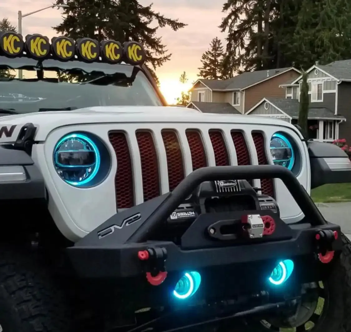 1346-330 - Jeep Wrangler JL/Gladiator JT ColorSHIFT RGB+W Headlight DRL Kit - w/RF Cont. product image