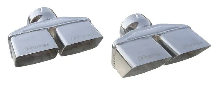 Exhaust Tail Pipe Tip Set 08-14 Challenger 3 in Dual Rectangle Slip Fit Clamp On Hardware Not Incl Polished 304 Stainless Steel Pair Pypes Exhaust product image