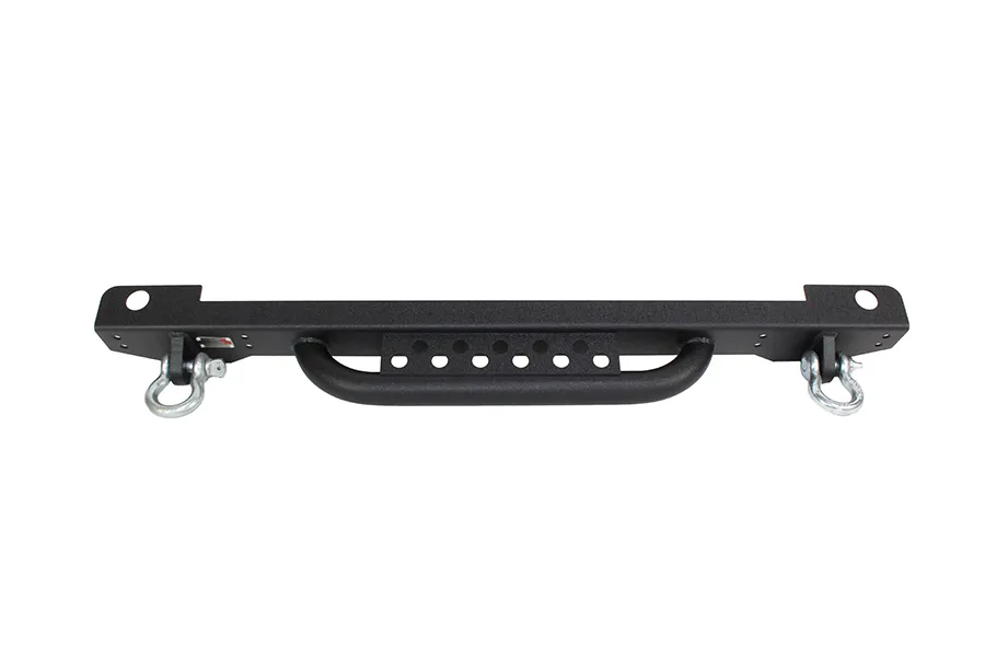 8706 Wrangler Piranha Rear Bumper With Step And Drings Black Textured 2stage Powder Coat Steel product image