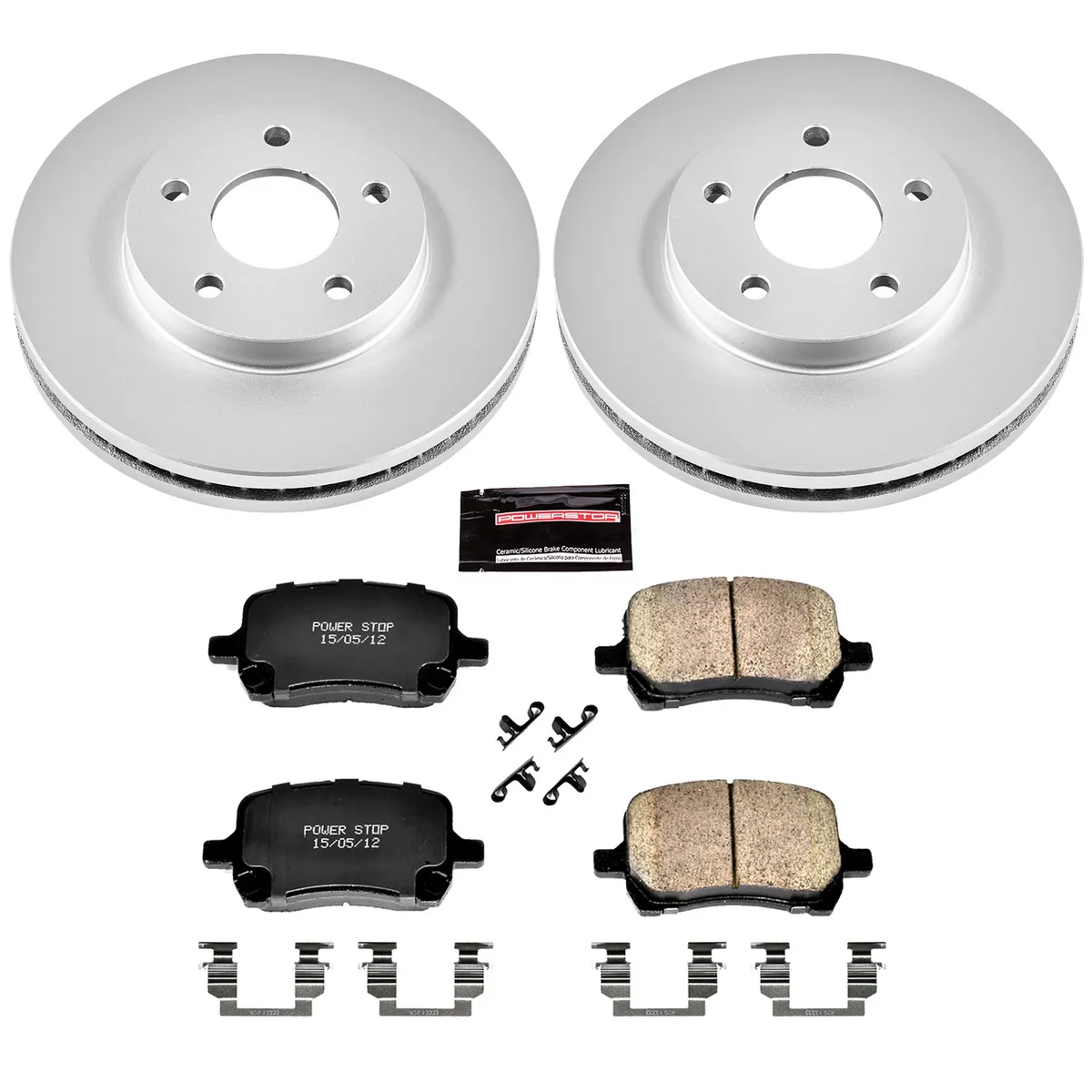 Z17 Geomet Coated Rotor Kit: Genuine Geomet Fully Coated Rotors; Ceramic Pads W/Hardware product image