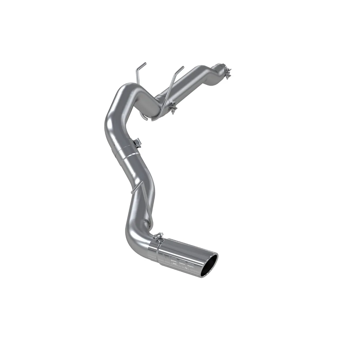 Armor Plus Filter Back Exhaust System; 3.5 in.; Incl. Tailpipe/Ext. Pipe/Hardware/4 in. Outlet Diameter Tip; Single Side Exit; T409 Stainless Steel; product image