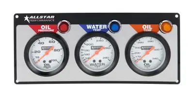 Allstar Performance 3 Gauge Panel ALL OP/WT/OT