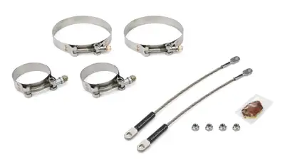 DRAG RACE SOLUTIONS 10in Premium Tether Set 2.375 Pri/4.500 Clamp