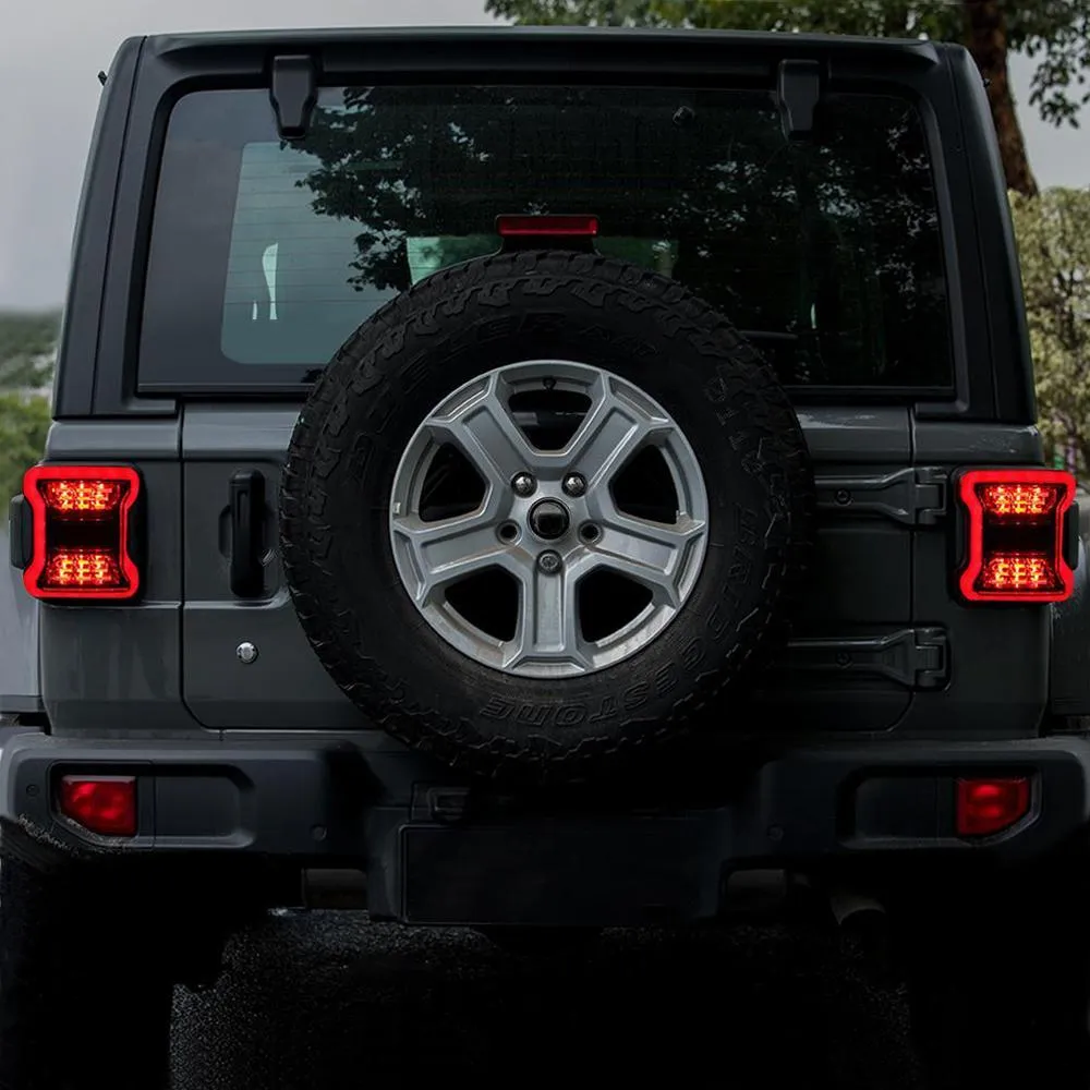 Red Lens LED Tail Lights For 18+ Jeep Wrangler JL product image