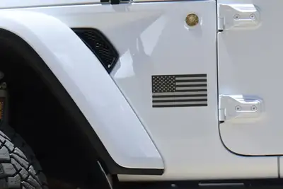 Decal Mob Decal Mob US Flags Sticker - Gray/Black