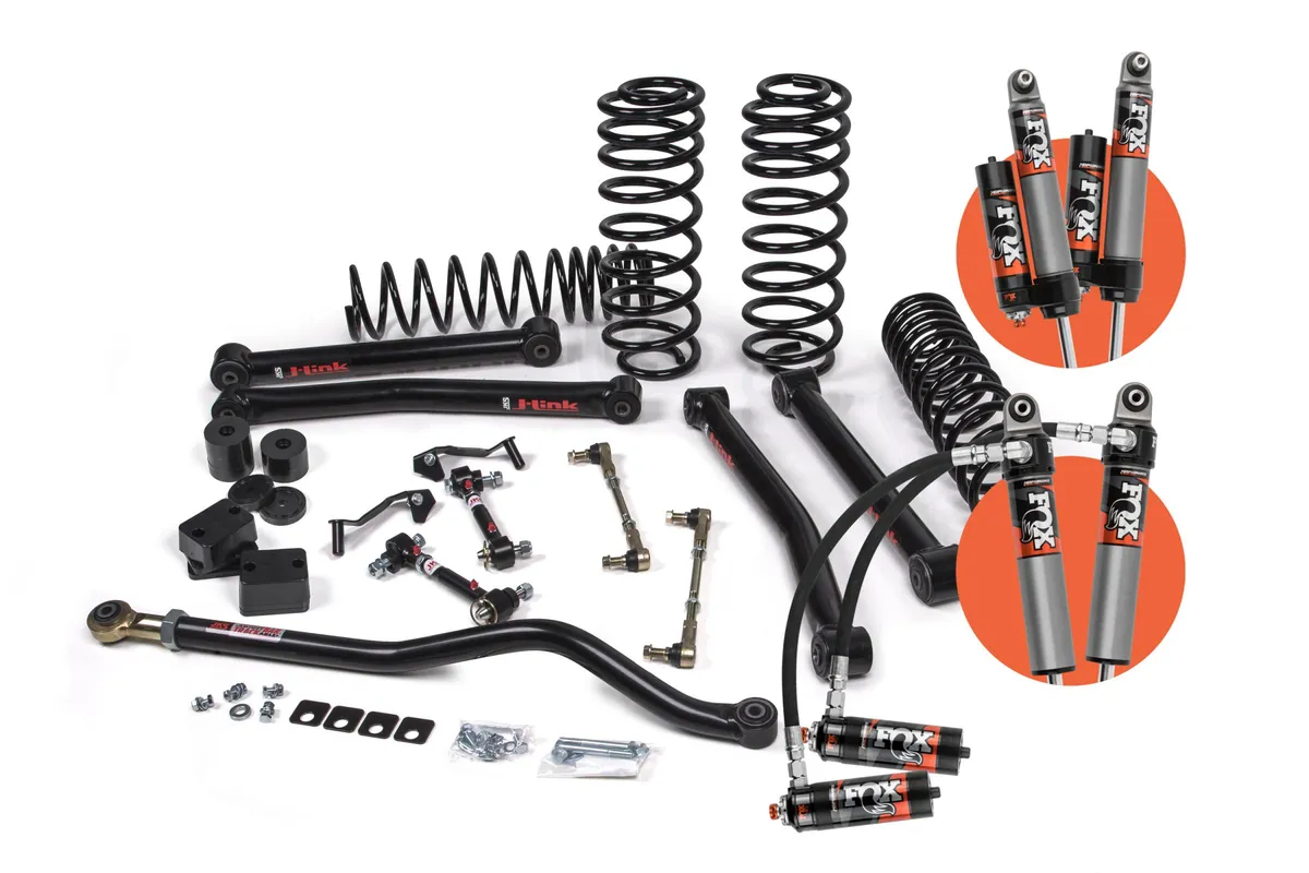 2018-2024 Jeep Wrangler JL J-Konnect 2.5 Inch Lift Kit 4 Door w/Fox 2.0 Performance Series Shocks Standard Rate Coils JSPEC product image