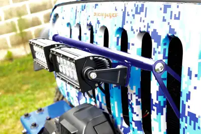 Steinjager Steinjäger Exterior Accessories Wrangler JK 2007-2018 Light Mounts Grill Brackets and Lights Southwest Blue