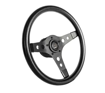 Grant GT Sport Steering Wheel; 13 in. Diameter; 3 1/2 in. Dish; Black Foam Hand Grip; Matte Black 3-Spoke Design;