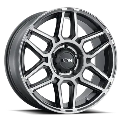 Ion Alloy Cast Aluminum Wheels 146 MB 20x9 Machined Dark Tint Matte Black 6 On 139.7 Bolt Pattern 0 Offset ION Wheels