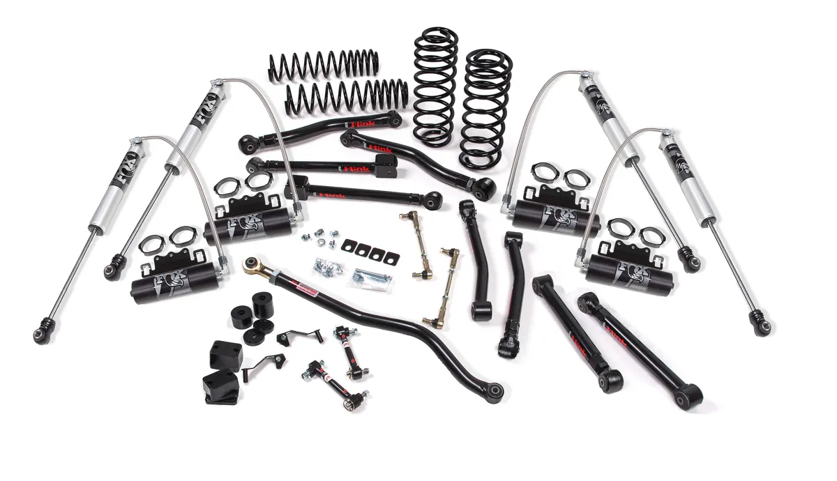 JKS 0718 Jeep JK Wrangler 2dr 3.5in Jkrawl Lift Kitfox 2.5 Pes R/R Dsc Shocks 4wd