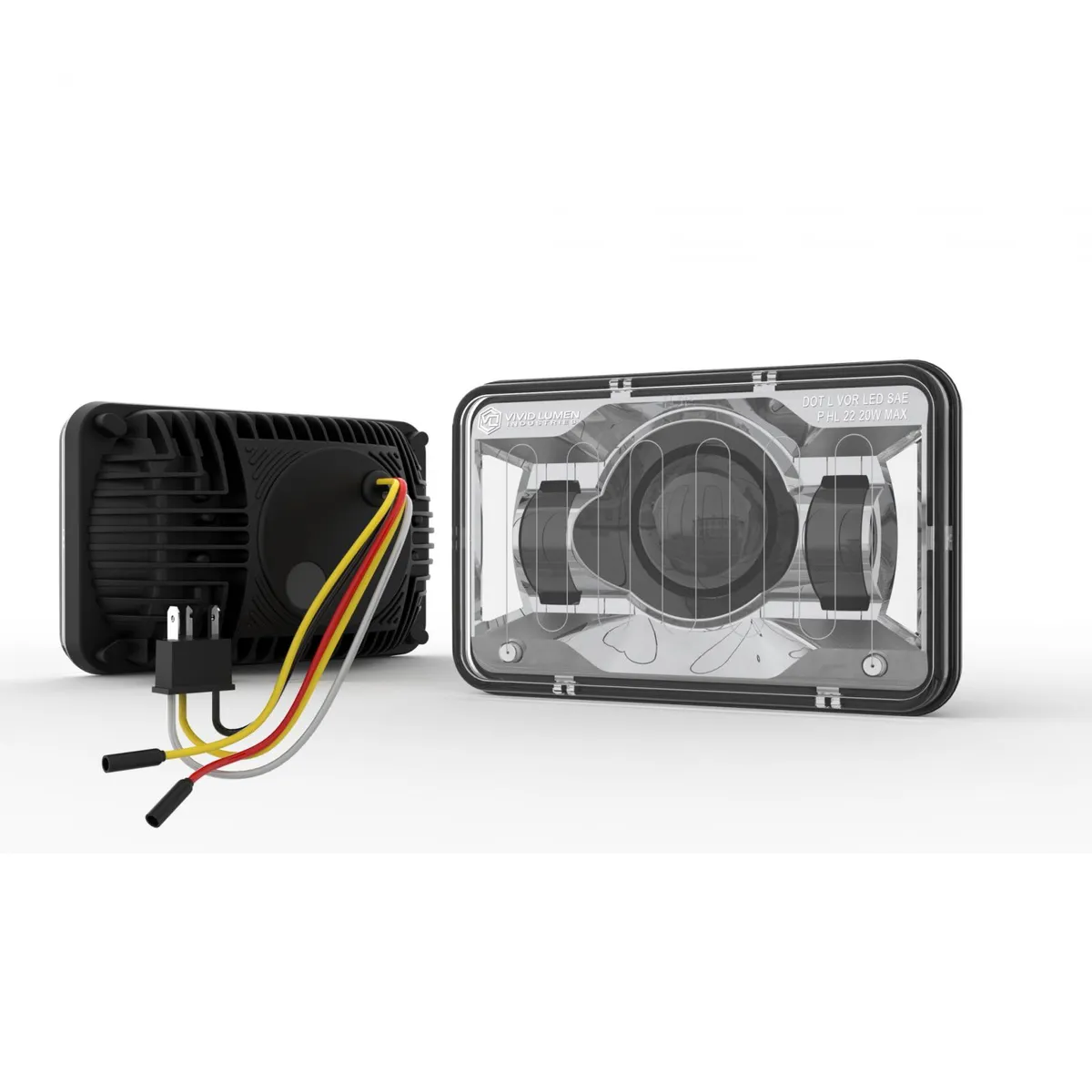 Triple Threat Heated 4x6 Low Beam Chrome product image