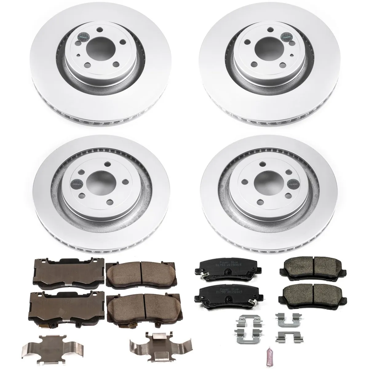 Z17 Geomet Coated Rotor Kit: Genuine Geomet Fully Coated Rotors; Ceramic Pads W/Hardware product image