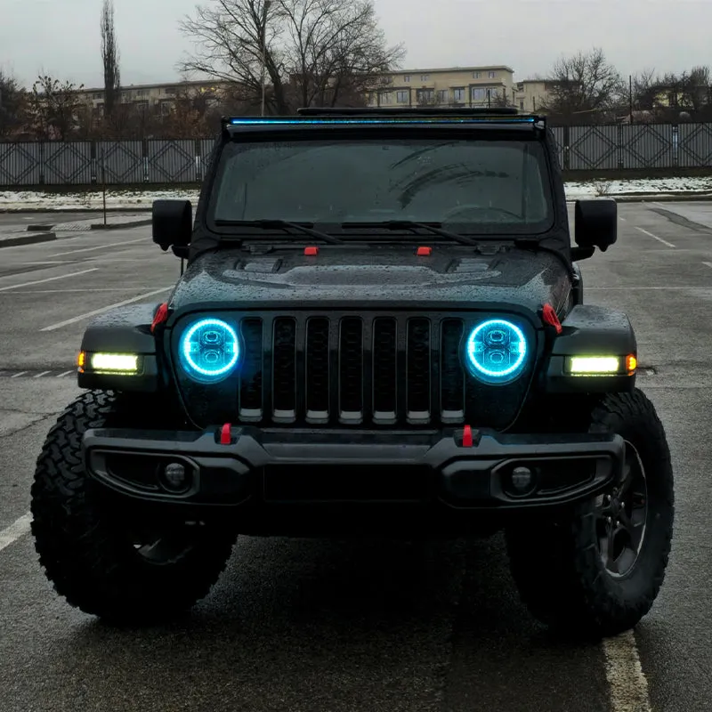 9'' RGBW LED Headlights for Jeep Wrangler JL and GLadiator JT product image