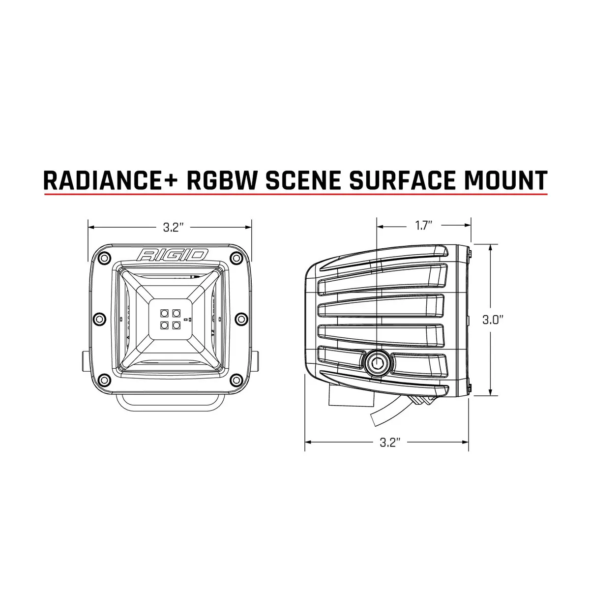 The Radiance+RGBW Pod Scene Light provide you the ability to toggle between eight available backlight options and provides up to 100 degrees of horizontal spread. Radiance+RGBW Pod Scene delivers a stylish approach to scene lighting. product image